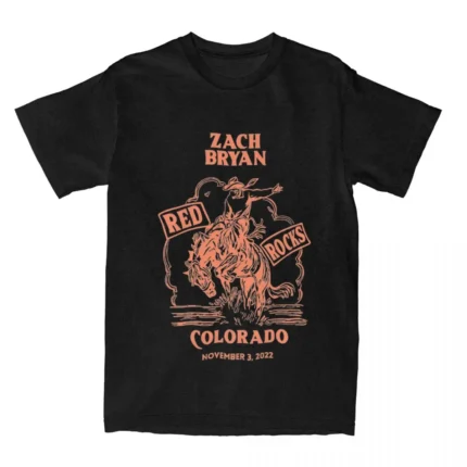 Red Rocks Zach Bryan Vintage Shirt