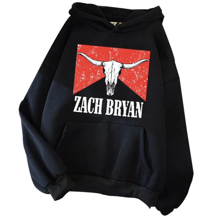 Zach Bryan Bull Skull Streetwear Hoodie