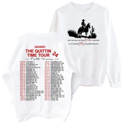 The Quittin Time Tour 2024 Crewneck Oversized Sweatshirt