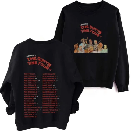The Quittin Time Tour 2024 Zach Bryan O-Neck Long Sleeve