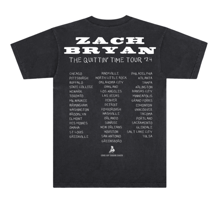 One of These Days x Zach Bryan Border Tour T-shirt