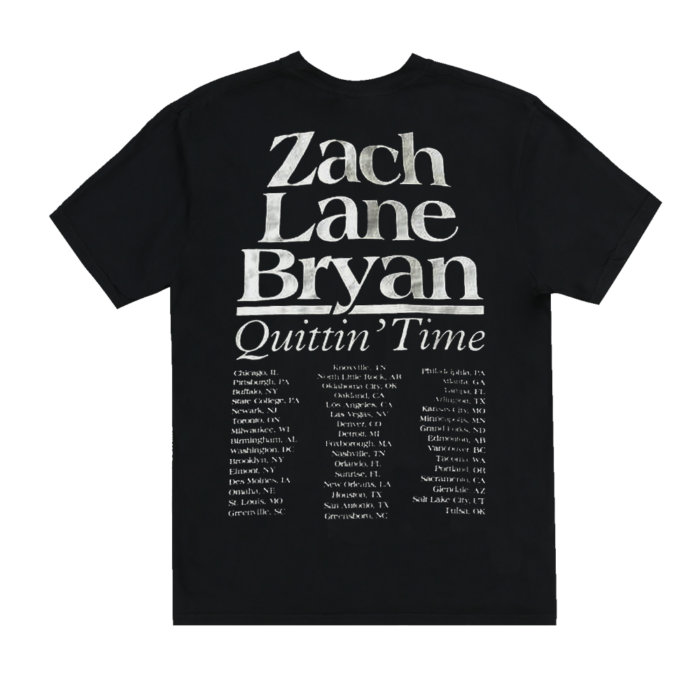 The Quittin Time Tour Zach Lane Bryan Shirt