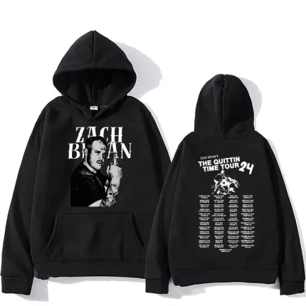 Vintage Zach Bryan The Quittin Time Tour 2024 Hoodie