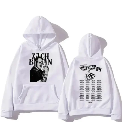 Vintage Zach Bryan The Quittin Time Tour 2024 Hoodie