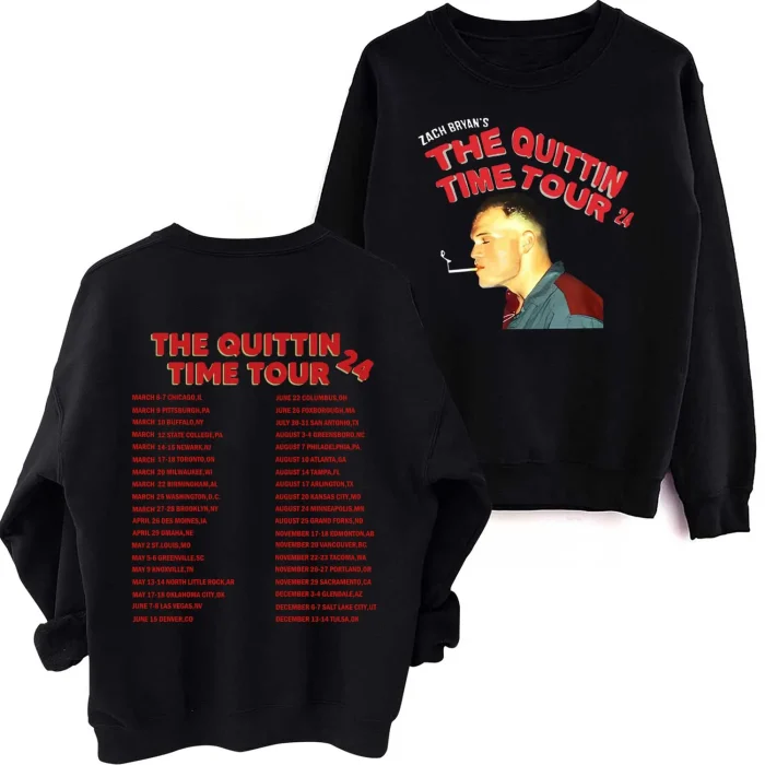 2024 Zach Bryan The Quittin Time Tour Sweatshirt