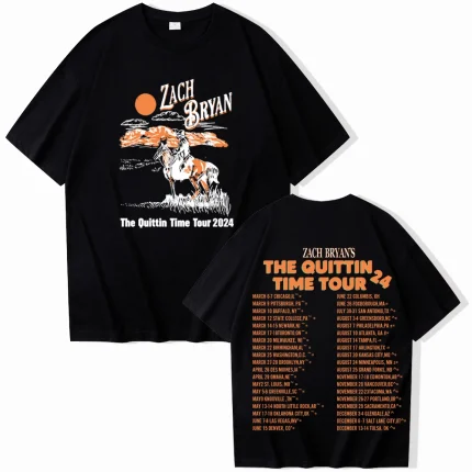 Zach Bryan The Quittin Time Tour 2024 T-Shirt