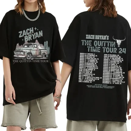 Zach Bryan The Quittin Time Tour 24 T-Shirt